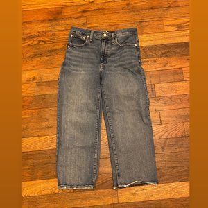 Madewell Slim Wide-Leg Crop Jeans - size 28P